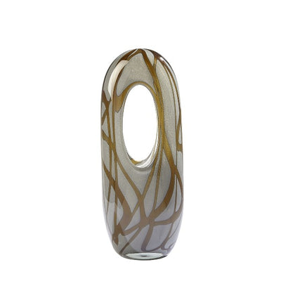 Swirl Vase Amber/Grey- Medium