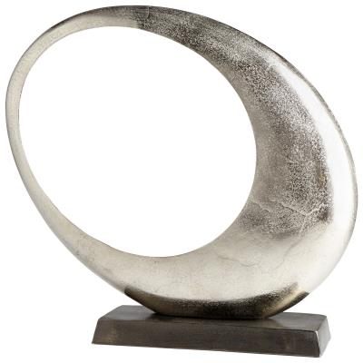 Clearly Through Sculpture - Raw Nickel Small