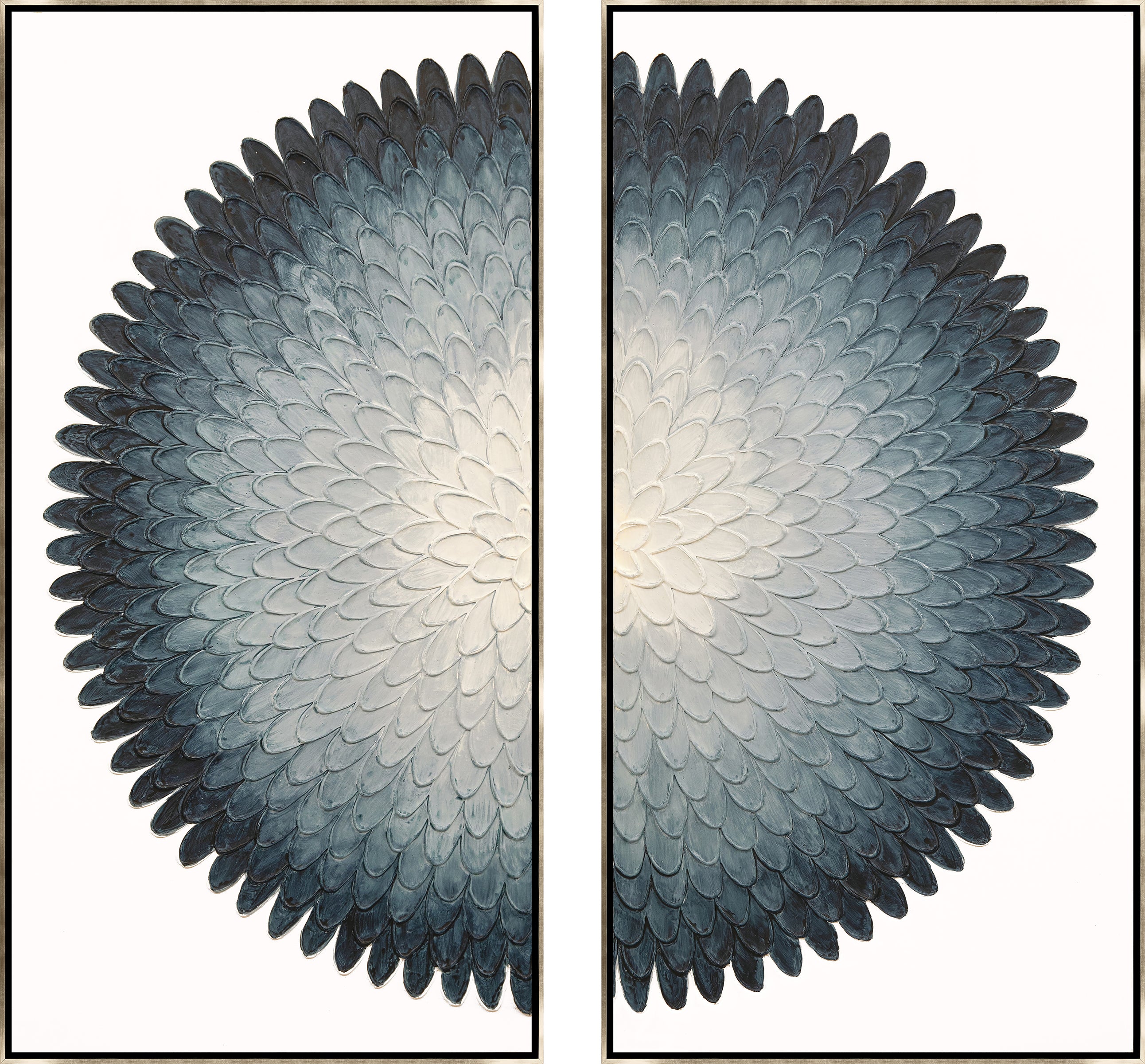 Mono Indigo I & II - Hand Painting – Oasis Accents