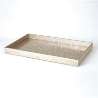 Champagne Silver Leaf Tray - Large