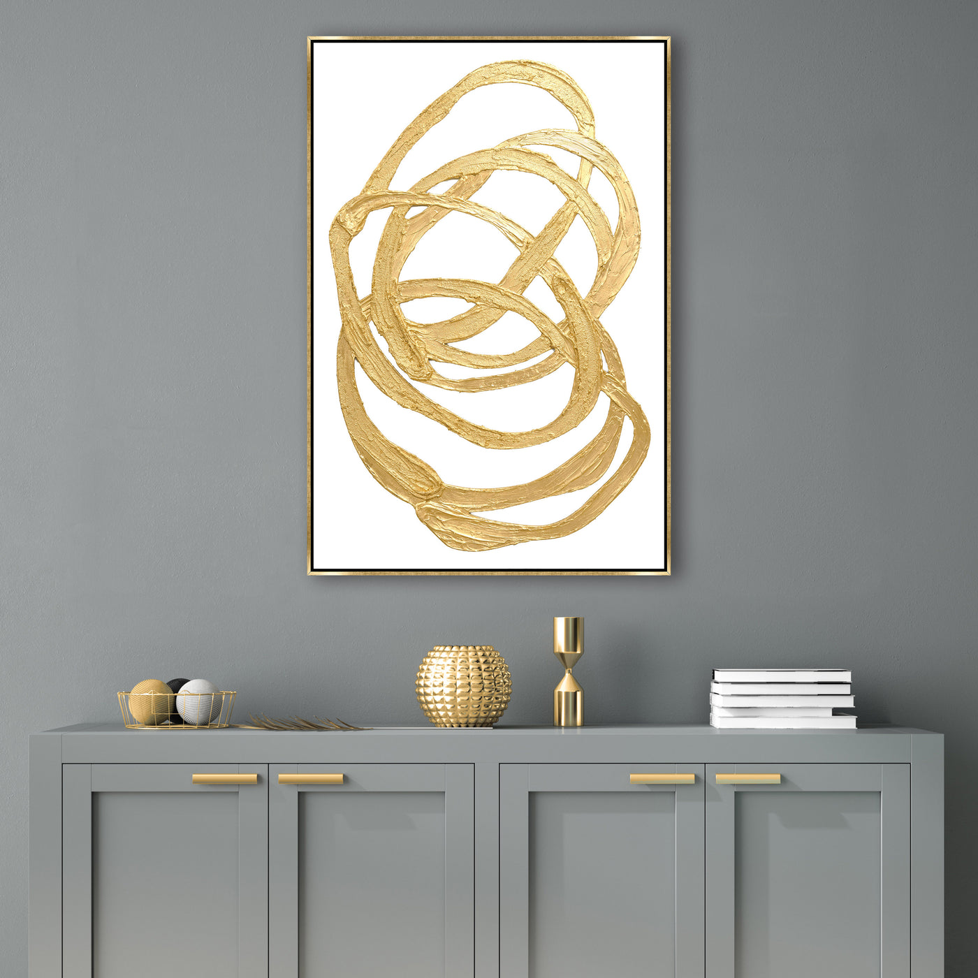 Golden Mobius - Hand-Painted Dimensional Art