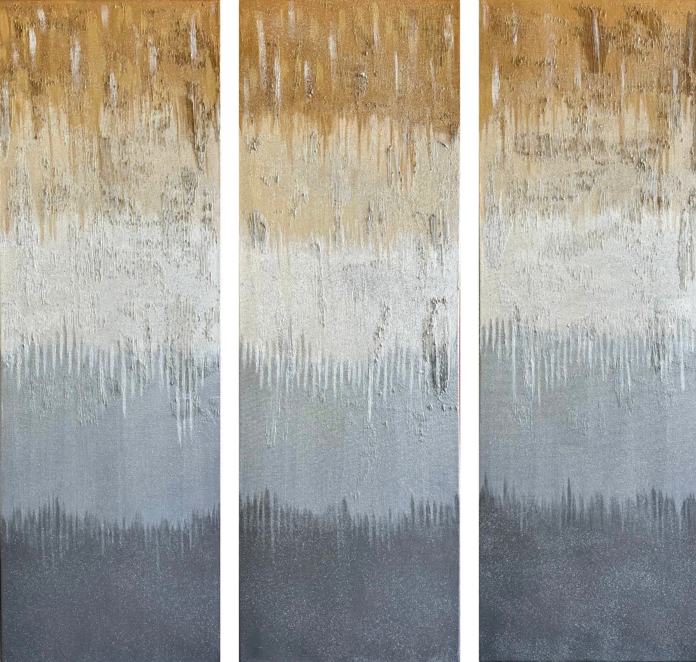 Immersive Reflection Triptych - 36”W x 36”H