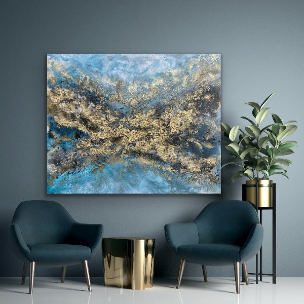 Golden Waters - 48”W x 60”H