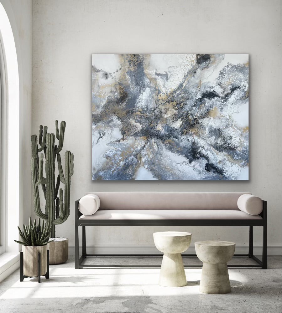 Winter Blossoms- 48”W x 60”H