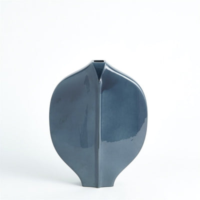 Center Ridge Vase Medium- Blue