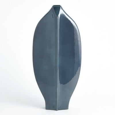 Center Ridge Vase Large- Blue
