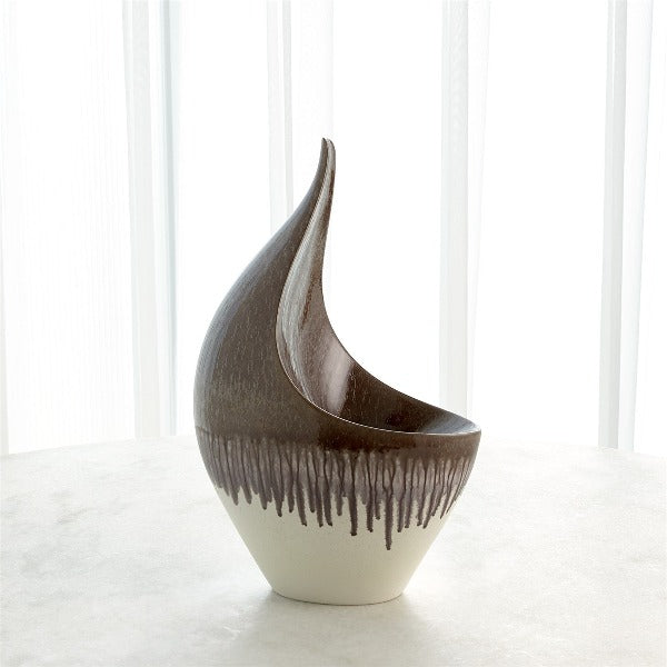 Curved Vase-Amethyst Drip-Squat