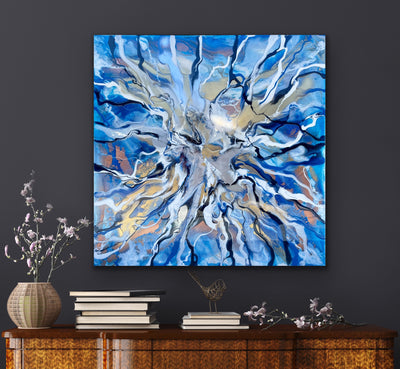 Blue Agate III - 36”W x 36”H