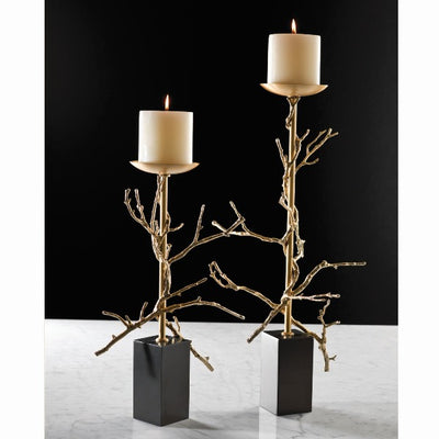 Twig Brass Candleholders - Large