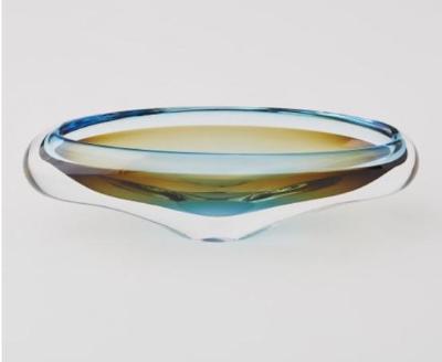 Canoe Bowl - Turquoise/Beige