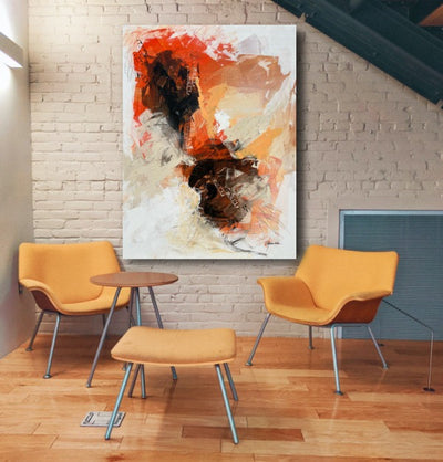 Fireside Shadows - 36”W x 48”H