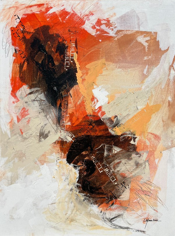 Fireside Shadows - 36”W x 48”H