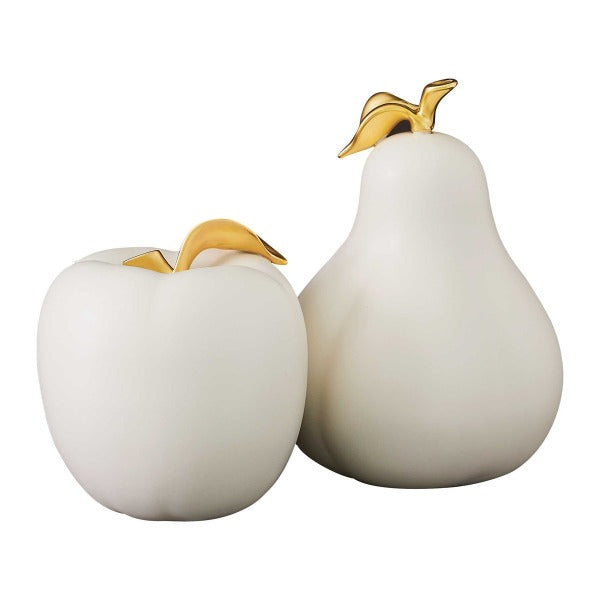 Apple and Pear Sculptures